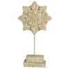 Deki Sculptural Tabletop Decor | Ice Flake Accent Star Shape | Gray