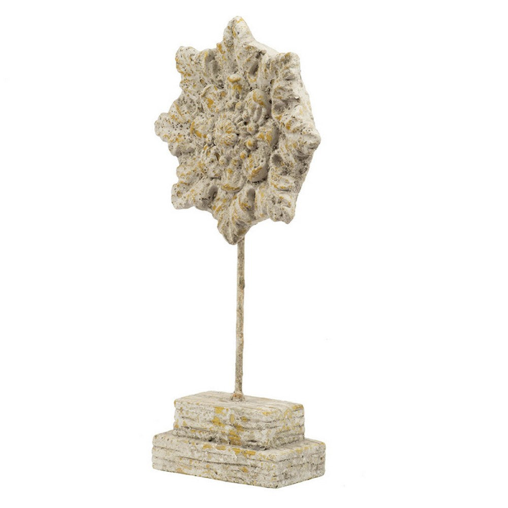 Deki Sculptural Tabletop Decor | Ice Flake Accent Star Shape | Gray