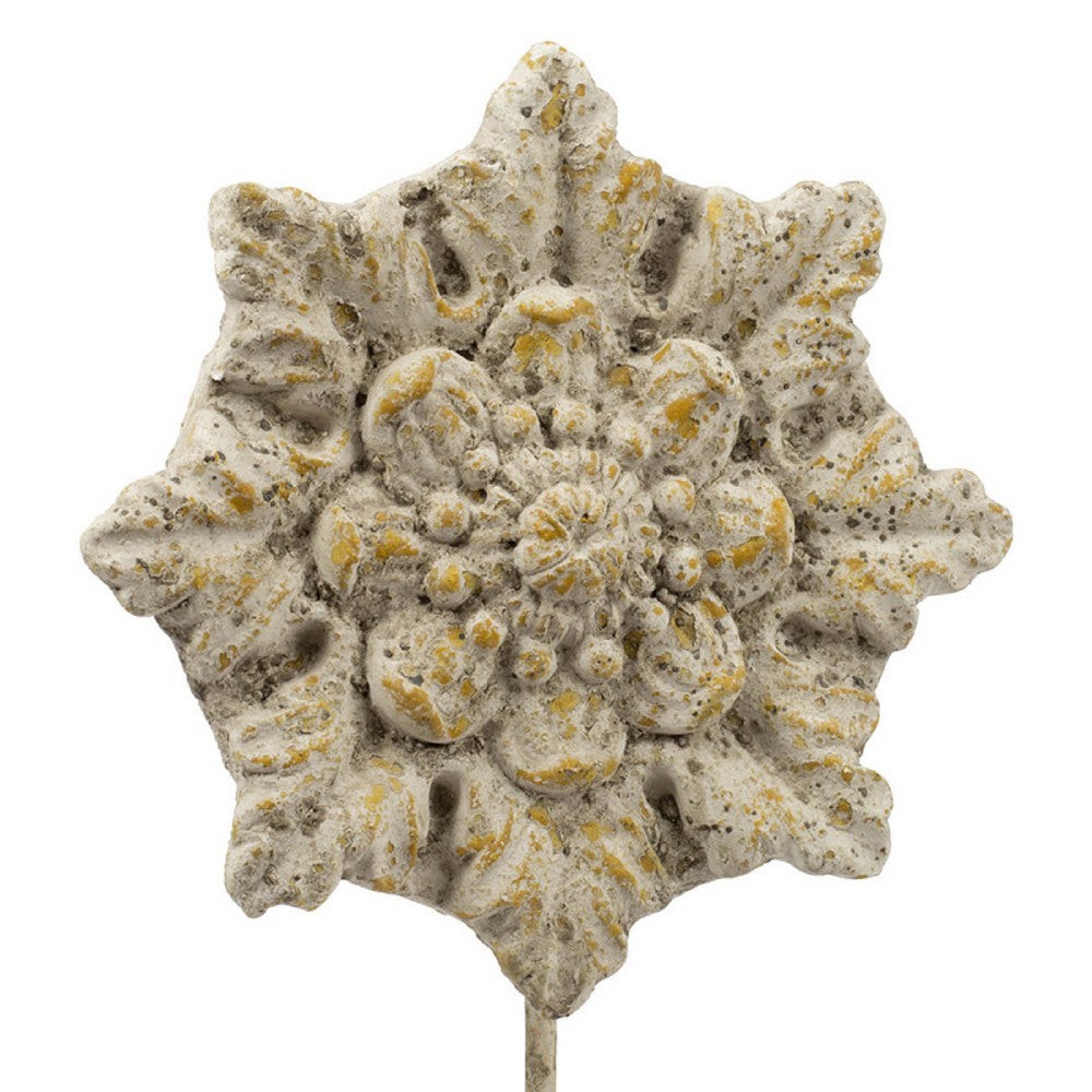 Deki Sculptural Tabletop Decor | Ice Flake Accent Star Shape | Gray