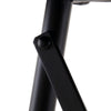 Stowable Folding Side Table, 2 Stool Set, Round Top, Black Iron Cross Base