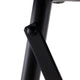 Stowable Folding Side Table, 2 Stool Set, Round Top, Black Iron Cross Base