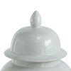 Ginger Jar with Domed Lid & Finial | Tapered Body | White Porcelain 20"