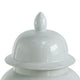 Ginger Jar with Domed Lid & Finial | Tapered Body | White Porcelain 20"