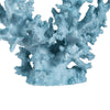 Decorative Sculpture | Faux Coral Accent | Blue Polyresin | 11" Modern