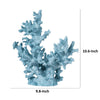 Decorative Sculpture | Faux Coral Accent | Blue Polyresin | 11" Modern