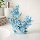 Decorative Sculpture | Faux Coral Accent | Blue Polyresin | 11" Modern