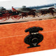 Storage Box Set of 2 | Hunting Dogs & Horse Drawn Carriage Print | Brown