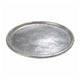 Decorative Plate | Rustic Textured Distress Silver Aluminum 10" Round