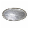 Decorative Plate | Rustic Textured Distress Silver Aluminum 10" Round