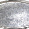 Decorative Plate | Rustic Textured Distress Silver Aluminum 10" Round