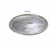 Decorative Plate | Rustic Textured Distress Silver Aluminum 10" Round