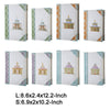 Meer Book Storage Box Set of 8 | Chinoiserie Architectural Design | White
