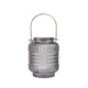 Aly Colorful Candle Holder Set of 4 | Cut Glass Jars with Iron Handles