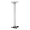 Pillar Candle Holder | 17" Tall Fluted Clear Glass | Classic Square Base