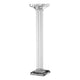 Pillar Candle Holder | 17" Tall Fluted Clear Glass | Classic Square Base