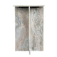 Levi Side End Table | 15" Square Top | Geometric Gray Marble Base