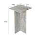 Levi Side End Table | 15" Square Top | Geometric Gray Marble Base