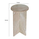 Levi Side End Table | 15" Round Top | Geometric Gray Marble Base