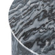 Levi Side End Table | 20" Round Top | Geometric Black Marble Base