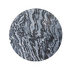Levi Side End Table | 20" Round Top | Geometric Black Marble Base