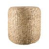 Vin Accent Ottoman | 15" Round | Natural Water Hyacinth Woven Rope