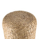 Vin Accent Ottoman | 15" Round | Natural Water Hyacinth Woven Rope