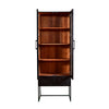 Keny Accent Cabinet | 2 Glass Doors & 3 Shelves | 1 Drawer | Black Iron