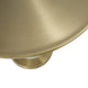 Siny Side End Table | 16" Round Top | White, Gold Stacked Balls Base