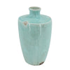 Tery Decorative Flower Vase | 10" | Glazed Blue Patina Terracotta