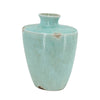 Tery Decorative Flower Vase | 10" | Glazed Blue Patina Terracotta