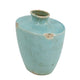 Tery Decorative Flower Vase | 10" | Glazed Blue Patina Terracotta