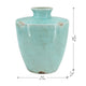 Tery Decorative Flower Vase | 10" | Glazed Blue Patina Terracotta