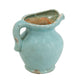 Tery Decorative Flower Vase with Handle | 9" | Glazed Blue Terracotta
