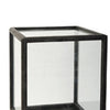 Jeny Display Box Set of 2 | Square Clear Glass with Black Fir Wood Frame