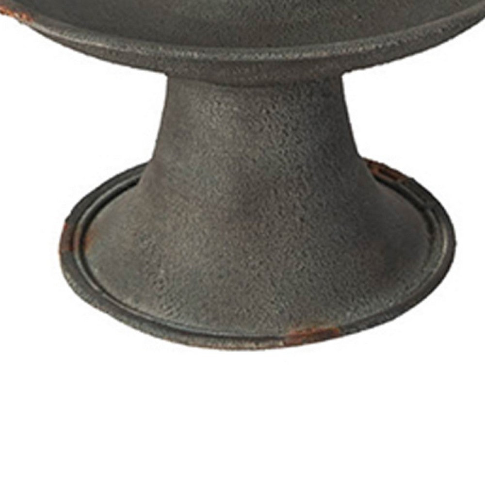 Fia Votive Candle Holder 4 Glass Cups | Black Metal Base with Finial Top