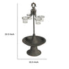 Fia Votive Candle Holder 4 Glass Cups | Black Metal Base with Finial Top