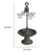 Fia Votive Candle Holder 4 Glass Cups | Black Metal Base with Finial Top