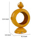 Cia Candle Holder | 13" Round Shape | Yellow Iron with Glass Center