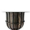 Dining Table | 60" Round Clear Glass Top | Classical Bronze Metal Base