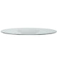 Dining Table | 60" Round Clear Glass Top | Classical Bronze Metal Base