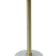 Lima Side End Table | 12" Round Black Agate | Marble Cylinder Base