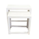 Sumo 2pc Nesting Stool Set | Rectangular Top | Lattice Cutout Sides | White