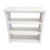 Sumo Console Table w 3 Shelves | Lattice Cutout Sides | White 36"