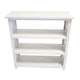 Sumo Console Table w 3 Shelves | Lattice Cutout Sides | White 36"