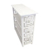 Sumo Console Table w 3 Shelves | Lattice Cutout Sides | White 36"