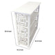 Sumo Console Table w 3 Shelves | Lattice Cutout Sides | White 36"