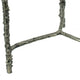 2pc End Table Set | Round Glass Top | Forged Antique Silver Metal Finish