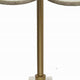 Gony Side End Table | 22" Flower Top | Gold Brass Inlay | White Marble