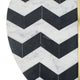 Gony Side End Table | 18" Round Zig Zag Top | Brass Inlay | White Marble