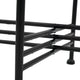 Azik Accent Table | 13" Round Marble-Look Glass Top | Black Iron X Base